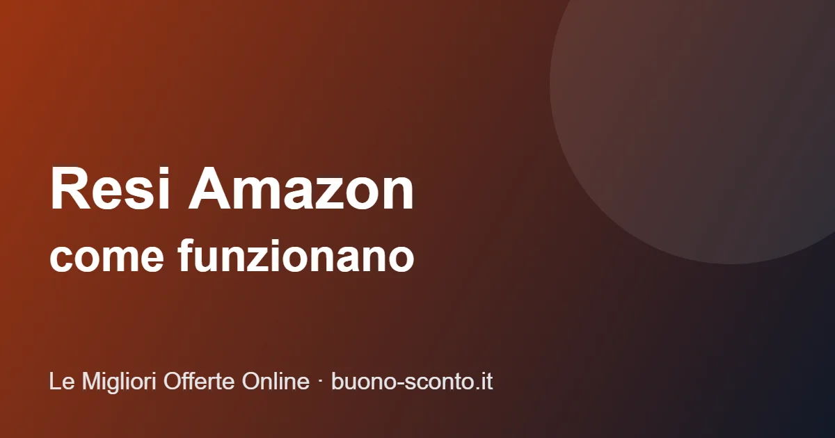 Resi Amazon: come restituire un prodotto